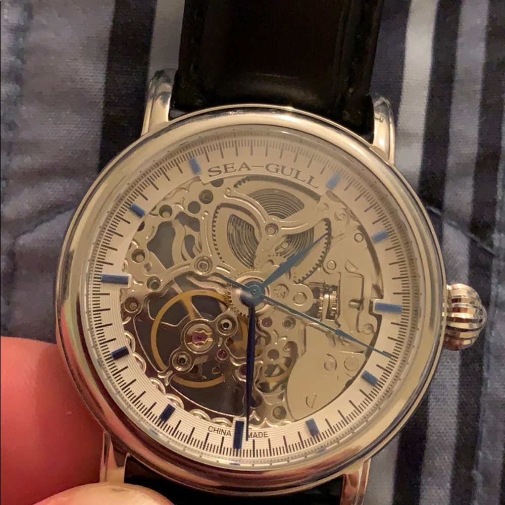 Skeleton Seagull watch